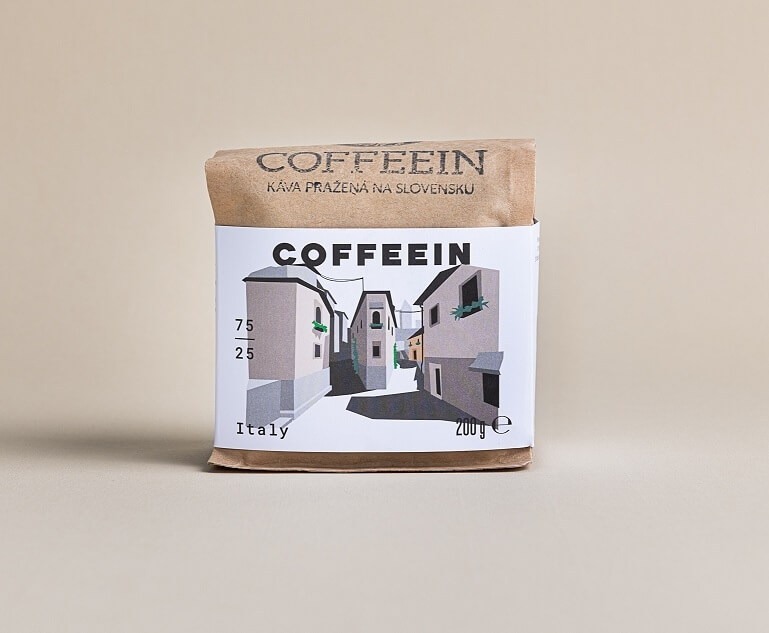 Balení zrnkové kávy Coffeein Italy 200g